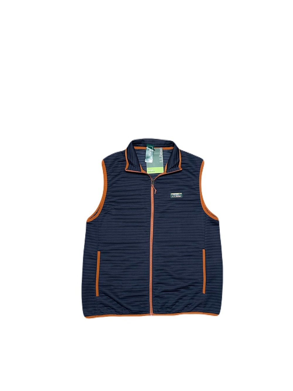 L.L.Bean AirLight Vest Men’s Medium Navy Full Zip Lightweight Pockets Casual NWT